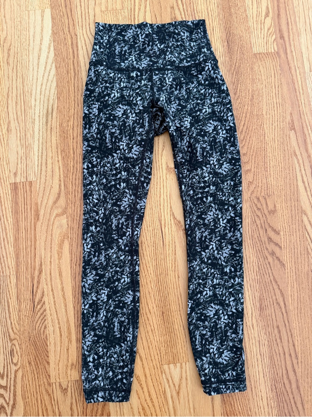 lululemon athletica Black and Gray Marbled High-Rise Leggings